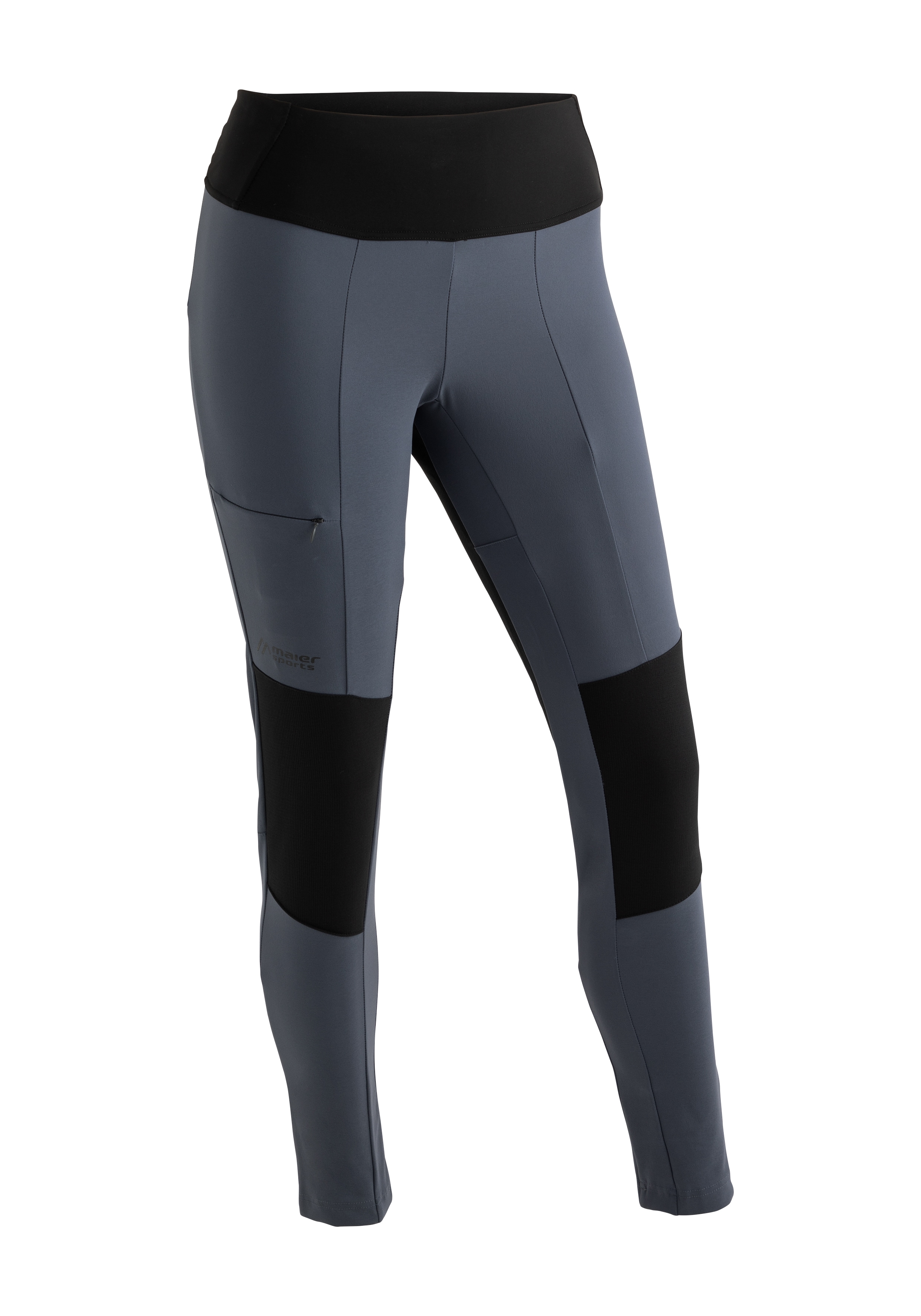 Outdoorhose MAIER SPORTS "Dacit W", Damen, Gr. 48, Normalgrößen, blau (graublau), 87% Polyester, 13% Elasthan, Hosen, Damen Wanderhose, lange Outdoor-Tight, Trekkinghose Image