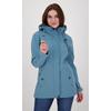 Softshellmantel DEPROC ACTIVE "PEAK ROBSON WOMEN", Damen, Gr. 36/38 (M), blau (hellblau), 96% Polyester; 4% Elastan mit TPU Membrane, casual, Langarm mit verstellbarem Klettverschluss, Mäntel, auch in Großen Größen erhältlich