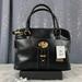 Giani Bernini Bags | Giani Bernini Glazed Black Embellished Leather Double Flat Strap Satchel Handbag | Color: Black | Size: Os