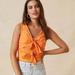 Anthropologie Tops | Anthropologie Sunday In Brooklyn Bow Tank Mango L Sleeveless Tank Top | Color: Orange | Size: L