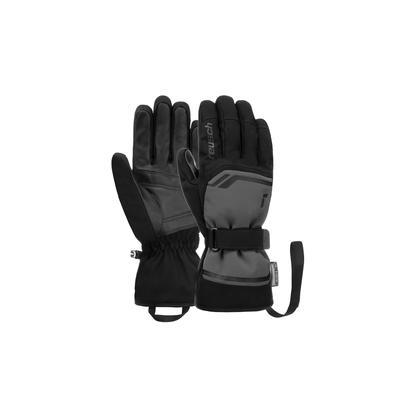 Skihandschuhe REUSCH "Primus R-TEX XT", Damen, Gr. 7,5, grau (grau, schwarz), 85% Polyester, 15% Polyurethan, mehrfarbig, klassisch, Handschuhe, sehr warm, wasserdicht und atmungsaktiv Image
