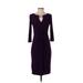 Vince Camuto Casual Dress - Sheath: Purple Print Dresses - Women's Size 2