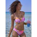 Triangel-Bikini-Top SUNSEEKER "Butterfly" Gr. 34, Cup C/D, lila (lila, orange) Damen Bikini-Oberteile Ocean Blue