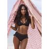 Bügel-Bikini-Top S.OLIVER "Aiko", Damen, Gr. 40, Cup B, schwarz, Microfaser, Polyamid, Microfaser, unifarben, Bikini-Oberteile, mit Häkeloptik