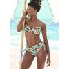 Bügel-Bikini S.OLIVER, Damen, Gr. 36, Cup D, braun (braun, mint), Recycling-Polyamid, Bikini-Sets