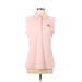 Cutter & Buck Sleeveless Polo Shirt: Pink Print Tops - Women's Size Large