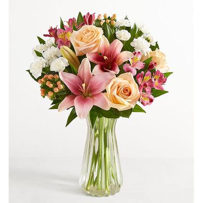 1-800-Flowers Seasonal Gift Delivery Summer Beginnings Bouquet + Free Vase Single Bouquet W/ Free Clear Vase