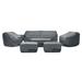 RST Brands Portofino Conversation Set Cover, Polyester in Gray | 30 H x 88 W x 37 D in | Outdoor Cover | Wayfair OP-SCSS7-PORV-K
