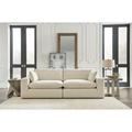 Signature Design by Ashley 102" Square Arm Modular Sofa w/ Reversible Cushions Polyester | 36 H x 102 W x 42 D in | Wayfair 10006S1