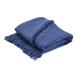 Evette Rios Terracotta Fringed Handmade Woven Throw Blanket Cotton in Blue | Wayfair 5A1112A0849348