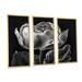 Latitude Run® Close-Up Of Black & Tulip IV Close-Up Of Black & Tulip IV - 3 Piece Floater Frame Print on Canvas Canvas, in White | Wayfair