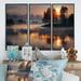 Millwood Pines Morning Fog Over The Lake Sunset III Morning Fog Over The Lake Sunset III - 3 Piece Print on Canvas Canvas, in White | Wayfair