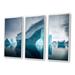 Latitude Run® Floating Majestic North American Iceberg I Floating Majestic North American Iceberg I - 3 Piece Print on Canvas Metal | Wayfair