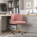 Willa Arlo™ Interiors Artesha Polyester Task Office Chair 23.62" W Aluminum/Upholstered in Pink/Yellow | 23.62 W x 23.62 D in | Wayfair