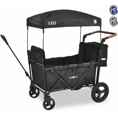 Arebos - FableKids Bollerwagen Leo X2Plus mit Dach 2 Sitzplätze Faltbarer Transportwagen Image
