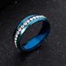 KIHOUT Discount Unisex Stainless Steel Crystal Ring For Men And Women Fashion Couple Ring