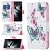 Galaxy S21 Plus Case Cute Embossed Pattern Premium Leather Wallet Cover Flip Stand Credit Card Slots Pocket Holder Magnetic Closure Folio Case for Samsung Galaxy S21 Plus Peach Blossom Butterfly