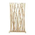 DecMode 40 x 80 Light Brown Teak Wood Tree Handmade Single Panel Room Divider Screen with Raw Branches 1-Piece