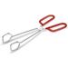 Red Stainless Steel Kitchen Tongs Heavy Duty Cooking Tongs Good Grips 12-Inch Scissors Tongs with Comfortable Red Handle for Cooking Barbecue
