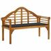 Tomshoo Patio Queen Bench with Cushion 53.1 Solid Acacia Wood