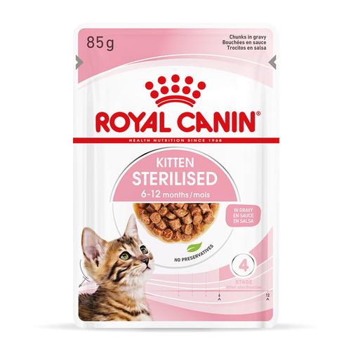 48x85g RoyalCanin Kitten Sterilised in Soße Nassfutter Katze