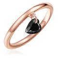 Glanzstücke München - Ring Herz Sterling Silber Spinell in Roségold Ringe Damen