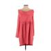 Saturday Sunday Casual Dress - Shift: Pink Print Dresses - Women's Size X-Small