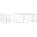 vidaXL Outdoor Dog Kennel Dog Pen Pet Crate Kennel Cage Fence for Yard Steel