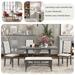 Neoclassical Style Dining Table Set for 6,6 Piece Kitchen Table Set