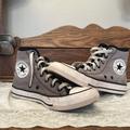 Converse Shoes | Custom Chuck Taylor All-Stars In Grey And Black Converse In A Women’s 7 | Color: Black/Gray | Size: 7