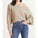 Free People Sweaters | Free People Cabin Fever Pullover Sweater Atmosphere Combo $108 Nwt Beige Tan | Color: Cream/Tan | Size: L