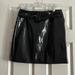 Nine West Skirts | Black Belted Faux Leather Miniskirt S4 Nine West | Color: Black | Size: 4