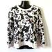 Disney Tops | Disney Balck And Whiye Mickey Mouse Ribbed Pullover/Sweatshirt | Color: Black/White | Size: M