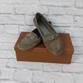 Coach Shoes | Coach Fortunata Feathered Gray Suede Flat Shoes | Color: Gray | Size: 9