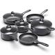 Induction Hob Pan Set, Pots and Pans Set Nonstick 10 Piece, Non Stick Cookware Saucepan Sets with Lids, Stay-Cool Bakelite Handle, Cooking Saucepans, Frying & Stockpot