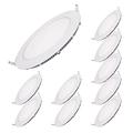 SDFDSSR 9W Recessed Lighting 5pcs 10pcs Panel Can Light LED Disk Lights Flush Mount Ceiling Light Fixture Recessed Low Profile Surface Mount Down Light Cutout 130mm.
