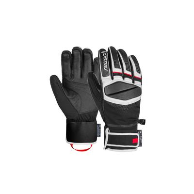 Skihandschuhe REUSCH "Mastery", Damen, Gr. 8, schwarz (schwarz, rot), 50% Ziegenleder, 45% Polyester, 5% Polyamid, mehrfarbig, klassisch, Handschuhe, mit höchster Wärmestufe Image