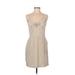BCBGeneration Casual Dress - Sheath Plunge Sleeveless: Yellow Dresses - Women's Size 8