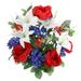 The Holiday Aisle® 18 Stems Artificial Poinsettia Bouquet Fake Christmas Flower, Faux Velvet Poinsettia Carnation Polyester | Wayfair