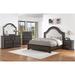 Red Barrel Studio® 4-1_Marya Upholstered Tufted Panel Bedroom Set Upholstered in Black/Brown/Gray | 68 H x 79.5 W x 82 D in | Wayfair