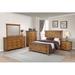 Williston Forge Anastasie Rustic Honey Storage Bedroom Set_4 Piece Wood in Brown | 57.25 H x 86 W x 81.5 D in | Wayfair