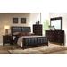 Red Barrel Studio® Meriel Panel Bedroom Set_5 Piece Upholstered in Black | 50.5 H x 42.25 D in | Wayfair 54B8B3BA56FB4508A1C147FB1F55E6D8