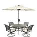 Arlmont & Co. Nathir 4' Beach Umbrella Metal in Brown | 90 H x 48.43 W x 48.43 D in | Wayfair 5E64ADBF9F274CB8962D3D9465D46509