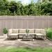 vidaXL 6 Piece Patio Lounge Set with Cushions Anthracite Poly Rattan