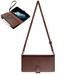 Dteck for iPhone 14 Pro Max Case Crossbody Wallet with 9 Card Slots Wrist Strap PU Leather Zipper Handbag Purse Flip Cover Kickstand Folio Case for Women Men Brown