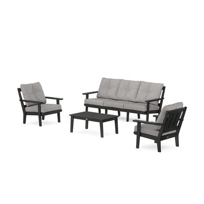 POLYWOOD Oxford 4-Piece Deep Seating Set with Sofa