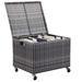 BIRDROCK HOME Rolling File Box - Storage Cabinet with Wheels - File Organizers Boxes - Synthetic Rattan Wicker Office Decor - Home Office (Grey)