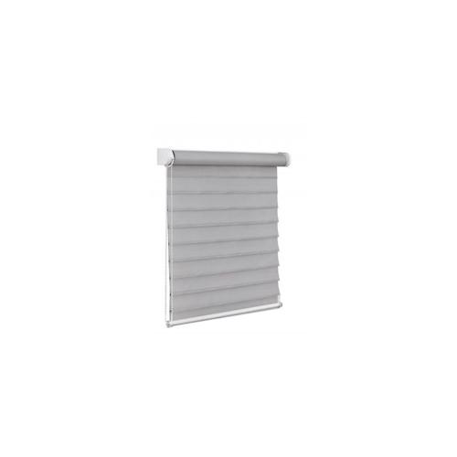 3D Fensterrollo - Neuheit - 60x150 cm grau Doppelrollo