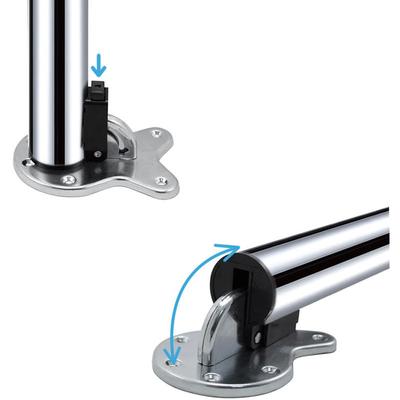 Stahl 4er Set Tischbeine Möbelfuß Höhenverstellbar Klappbar V2aox 50 mm 1100 mm Image