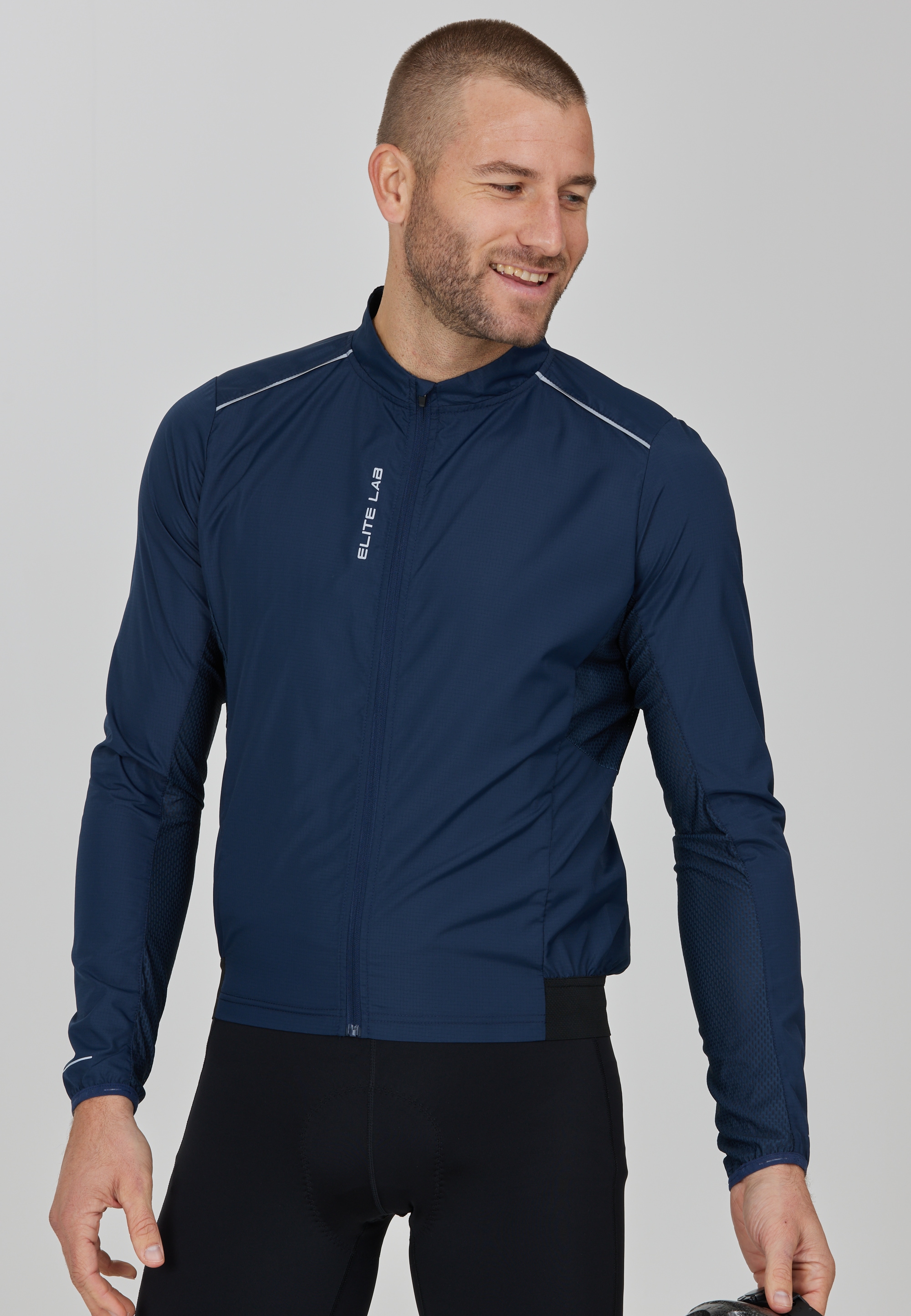 Softshelljacke ELITE LAB "Bike Elite X1", Herren, Gr. XL, blau (dunkelblau), 100% Polyester, unifarben, Sportlich, Jacken, mit reflektierenden Elementen Image